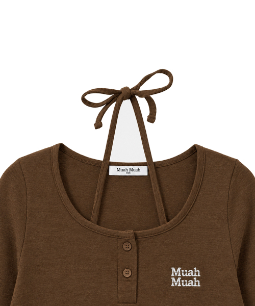 muahmuah（ムーアムーア）の「レース配色ホルターネックTシャツ[ブラウン]（Tシャツ/カットソー・レディース・その他・FREE）」の10枚目の写真