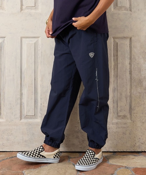 No Rain No Rainbow(ノーレインノーレインボー)の「mp15423- heartbeat print nylon pants ナイロンパンツ(NR26W-23)(その他パンツ・メンズ・ブラック/グレー/ネイビー・M/XL/L/S)」の3枚目の写真