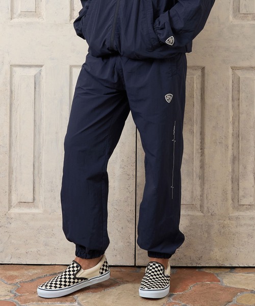 No Rain No Rainbow(ノーレインノーレインボー)の「mp15423- heartbeat print nylon pants ナイロンパンツ(NR26W-23)(その他パンツ・メンズ・ブラック/グレー/ネイビー・M/XL/L/S)」の5枚目の写真