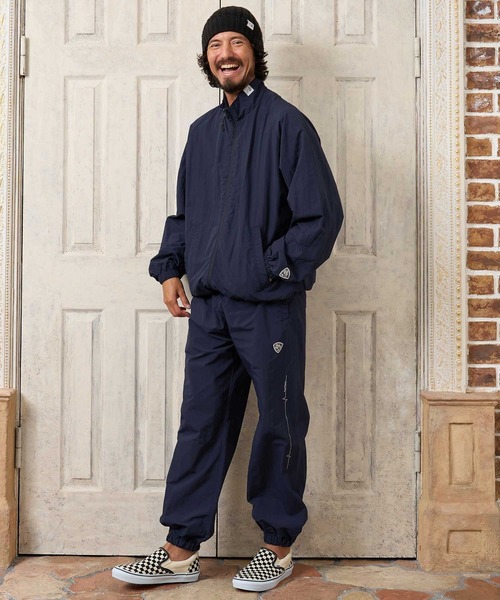No Rain No Rainbow(ノーレインノーレインボー)の「mp15423- heartbeat print nylon pants ナイロンパンツ(NR26W-23)(その他パンツ・メンズ・ブラック/グレー/ネイビー・M/XL/L/S)」の6枚目の写真