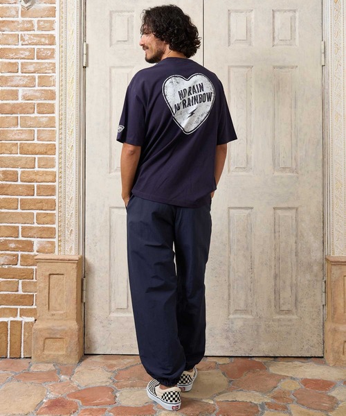 No Rain No Rainbow(ノーレインノーレインボー)の「mp15423- heartbeat print nylon pants ナイロンパンツ(NR26W-23)(その他パンツ・メンズ・ブラック/グレー/ネイビー・M/XL/L/S)」の8枚目の写真