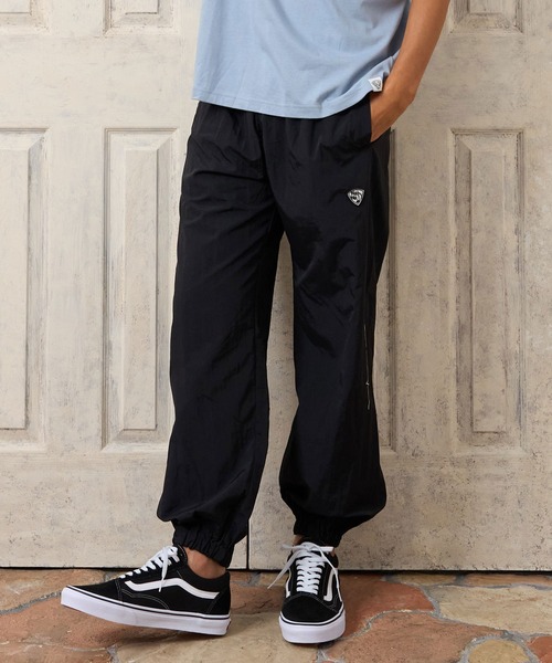 No Rain No Rainbow(ノーレインノーレインボー)の「mp15423- heartbeat print nylon pants ナイロンパンツ(NR26W-23)(その他パンツ・メンズ・ブラック/グレー/ネイビー・M/XL/L/S)」の15枚目の写真