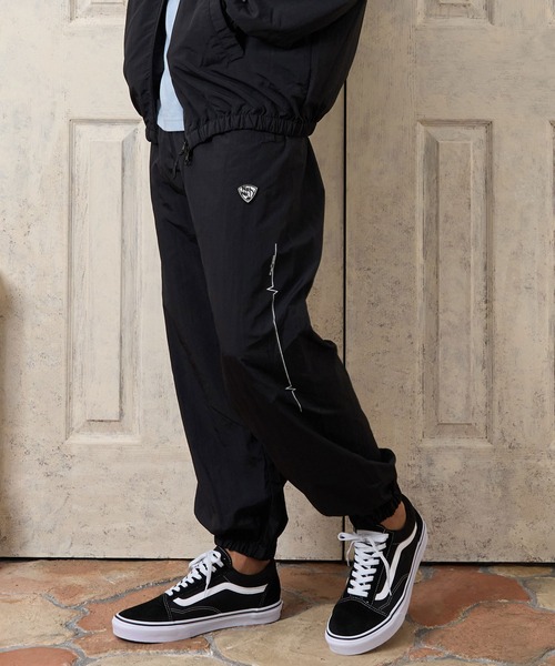 No Rain No Rainbow(ノーレインノーレインボー)の「mp15423- heartbeat print nylon pants ナイロンパンツ(NR26W-23)(その他パンツ・メンズ・ブラック/グレー/ネイビー・M/XL/L/S)」の16枚目の写真