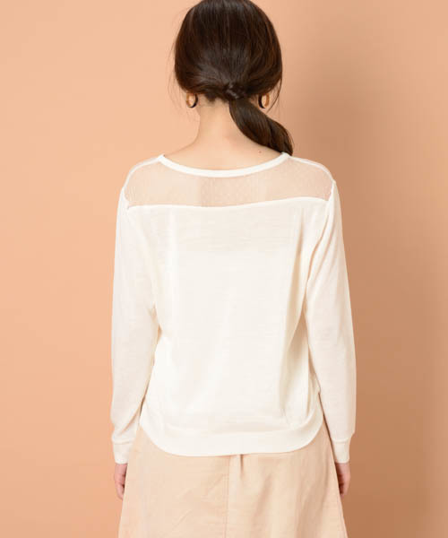 mystic（ミスティック）の「チュール切替プルオーバー（Tシャツ/カットソー・レディース・ネイビー/グレー/オフホワイト/キャメル/ブラック・ﾌﾘ-）」の21枚目の写真