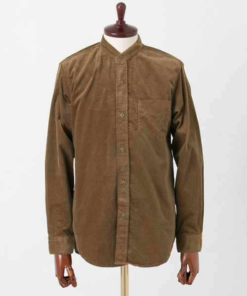 FREEMANS SPORTING CLUB(フリーマンズ スポーティング クラブ)の「FSC JP CORDUROY BAND COLLAR SH(シャツ/ブラウス・メンズ・ブラウン・3/1/2)」の1枚目の写真