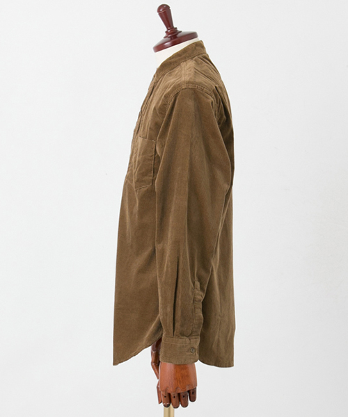FREEMANS SPORTING CLUB(フリーマンズ スポーティング クラブ)の「FSC JP CORDUROY BAND COLLAR SH(シャツ/ブラウス・メンズ・ブラウン・3/1/2)」の2枚目の写真