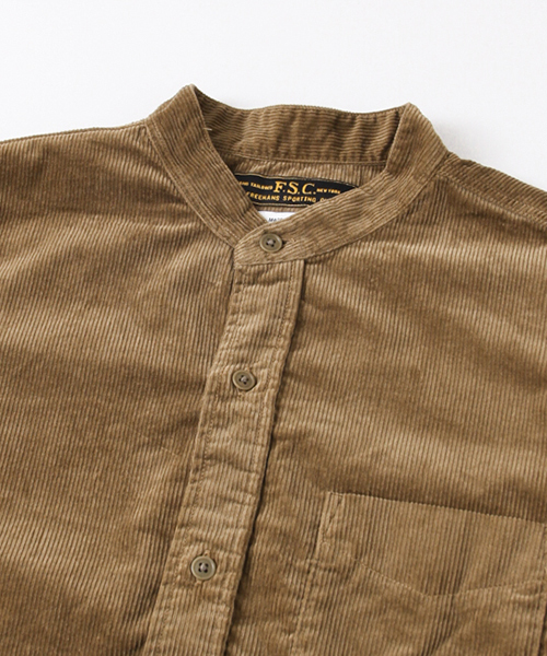 FREEMANS SPORTING CLUB(フリーマンズ スポーティング クラブ)の「FSC JP CORDUROY BAND COLLAR SH(シャツ/ブラウス・メンズ・ブラウン・3/1/2)」の5枚目の写真