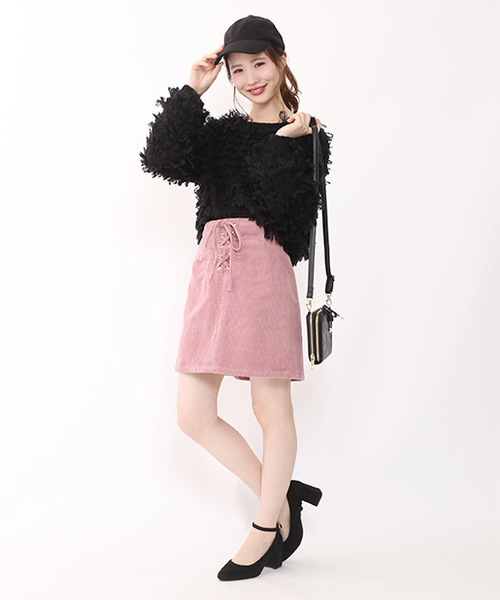 one after another NICE CLAUP（ワンアフターアナザーナイスクラップ）の「ループカシュクールニット（ニット/セーター・レディース・グレー/アイボリー/ブラック・FREE）」の12枚目の写真