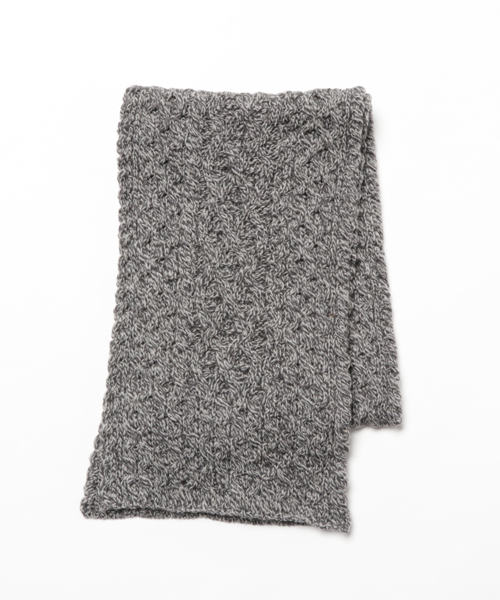 Denime(ドゥニーム)の「マフラー(マフラー・メンズ・スミクロ/ライトグレー/オフホワイト・FREE)」の2枚目の写真