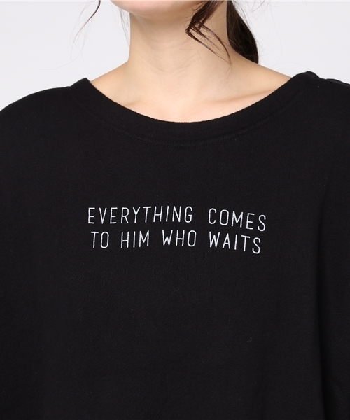 CUBE SUGAR（キューブシュガー）の「引き揃えガーゼ裏毛 ビッグワンピース（ワンピース・レディース・グレー/ナチュラル/ブラック/ベージュ・M）」の9枚目の写真