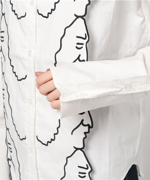 MERLOT（メルロー）の「音楽家の横顔ブラウス 5928（シャツ/ブラウス・レディース・ブラック/オフホワイト・FREE）」の7枚目の写真