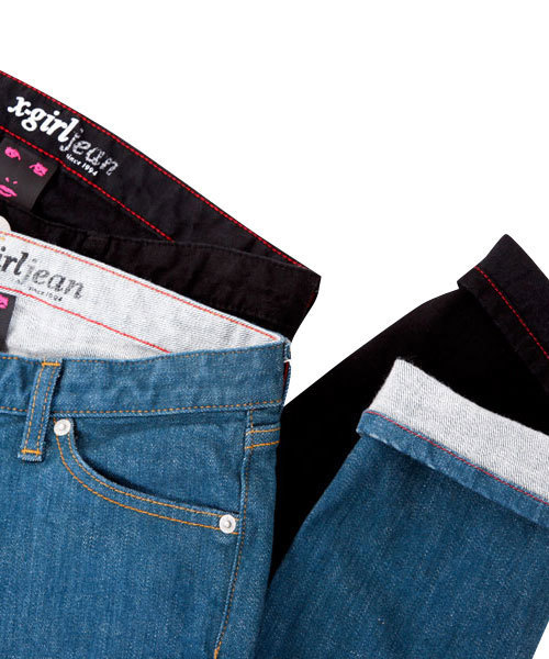 X-girl（エックスガール）の「STAR POCKET JEAN（デニムパンツ・レディース・ブラック/ブルー・24inch/25inch/26inch/27inch）」の8枚目の写真