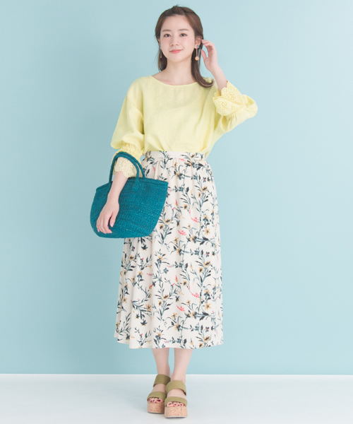 URBAN RESEARCH(アーバンリサーチ)の「UR リネンレーススリーブブラウス(シャツ/ブラウス・レディース・オフホワイト/パープル系その他/イエロー/オレンジ・FREE)」の13枚目の写真