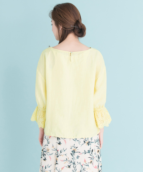 URBAN RESEARCH(アーバンリサーチ)の「UR リネンレーススリーブブラウス(シャツ/ブラウス・レディース・オフホワイト/パープル系その他/イエロー/オレンジ・FREE)」の17枚目の写真