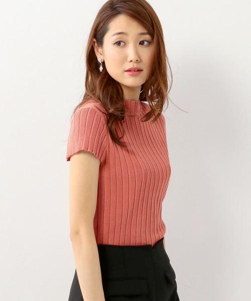 Jewel Changes(ジュエルチェンジズ)の「★JOC プリーツハイネック プルオーバー(ニット/セーター・レディース・ターコイズブルー/ブラック/ピンク/オフホワイト・フリ-)」の5枚目の写真