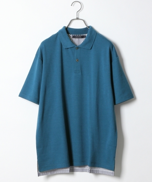 RAGEBLUE(レイジブルー)の「フハク切り替えポロシャツ/761829(ポロシャツ・メンズ・グレー/ネイビー/ホワイト/ブラック・LARGE/SMALL/MEDIUM)」の4枚目の写真