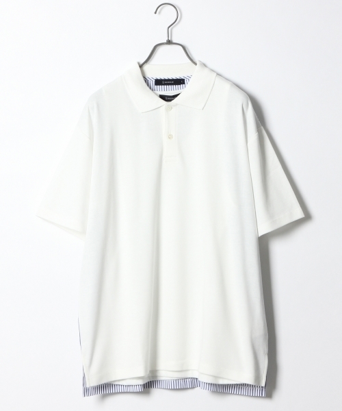 RAGEBLUE(レイジブルー)の「フハク切り替えポロシャツ/761829(ポロシャツ・メンズ・グレー/ネイビー/ホワイト/ブラック・LARGE/SMALL/MEDIUM)」の1枚目の写真