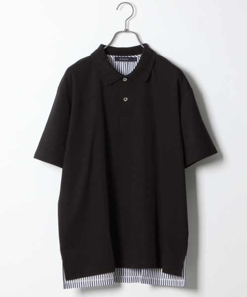 RAGEBLUE(レイジブルー)の「フハク切り替えポロシャツ/761829(ポロシャツ・メンズ・グレー/ネイビー/ホワイト/ブラック・LARGE/SMALL/MEDIUM)」の2枚目の写真