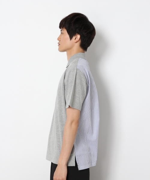 RAGEBLUE(レイジブルー)の「フハク切り替えポロシャツ/761829(ポロシャツ・メンズ・グレー/ネイビー/ホワイト/ブラック・LARGE/SMALL/MEDIUM)」の6枚目の写真