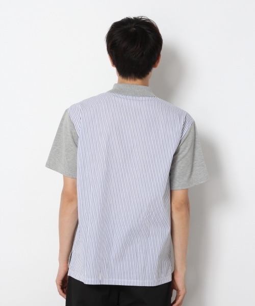 RAGEBLUE(レイジブルー)の「フハク切り替えポロシャツ/761829(ポロシャツ・メンズ・グレー/ネイビー/ホワイト/ブラック・LARGE/SMALL/MEDIUM)」の7枚目の写真