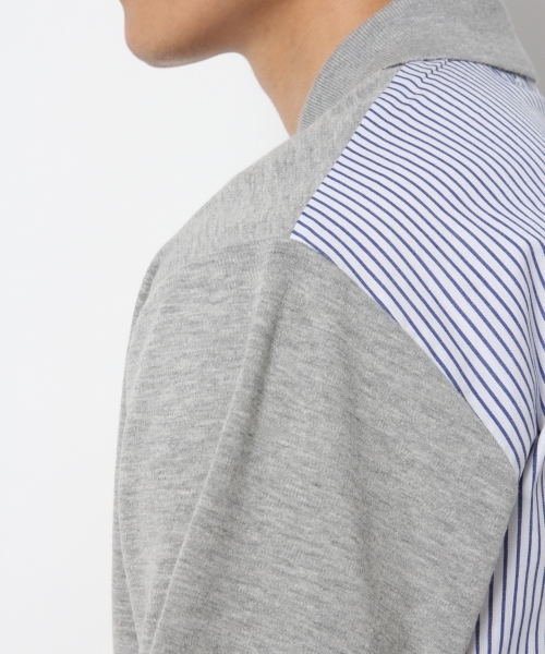RAGEBLUE(レイジブルー)の「フハク切り替えポロシャツ/761829(ポロシャツ・メンズ・グレー/ネイビー/ホワイト/ブラック・LARGE/SMALL/MEDIUM)」の12枚目の写真