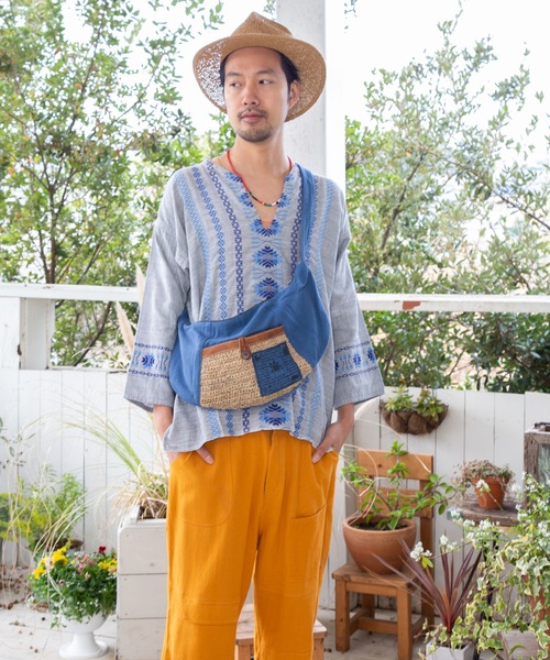 チャイハネ（チャイハネ）の「【チャイハネ】タルチョクレセントショルダーバッグ（ショルダーバッグ・メンズ・イエロー/ホワイト/レッド/グリーン/ブルー・FREE）」の18枚目の写真