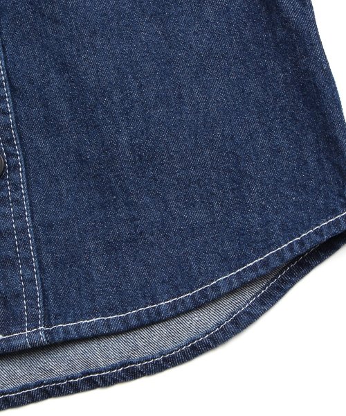 BREEZE(ブリーズ)の「2枚ポケットデニムシャツ(シャツ/ブラウス・キッズ・ブルー/ネイビー・80/90/95/100/110/120/130/140)」の6枚目の写真