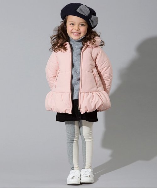 BREEZE（ブリーズ）の「中綿ふわふわジャケット（ダウンジャケット/コート・キッズ・ピンク/チャコール・100/110/120/130/140/80/90）」の3枚目の写真
