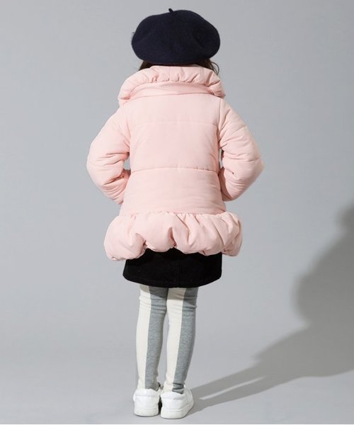 BREEZE（ブリーズ）の「中綿ふわふわジャケット（ダウンジャケット/コート・キッズ・ピンク/チャコール・100/110/120/130/140/80/90）」の4枚目の写真