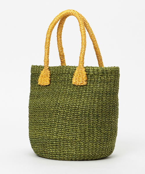 LBC(エルビーシー)の「マニラ麻ころりんカラフルカゴバッグ(かごバッグ・レディース・ダークブラウン/グリーン/ブルー/イエロー・FREE)」の6枚目の写真