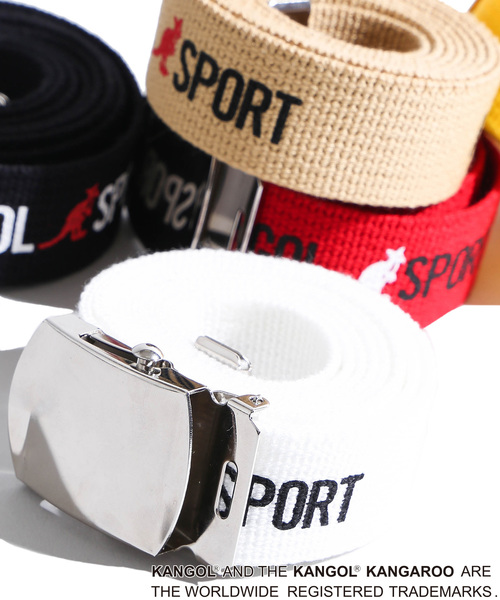 KANGOL（カンゴール）の「∴WEGO/KANGOL SPORT別注ガチャベルト（ベルト・メンズ・ホワイト/ブラック/ベージュ/レッド/イエロー・FREE）」の2枚目の写真