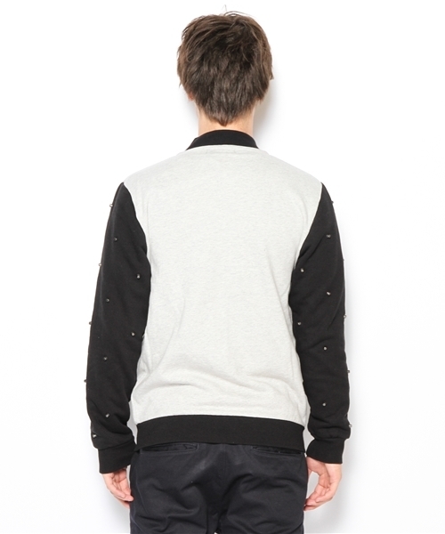 CUSTOM CULTURE（カスタムカルチャー）の「【REQUEST】　スタッズ　ジップアップスウェット（スウェット・メンズ・チャコールグレー/トップグレー/ブラック・3/2）」の6枚目の写真