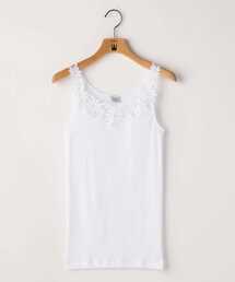 Ott-Tricotフラワーレースタンクトップ