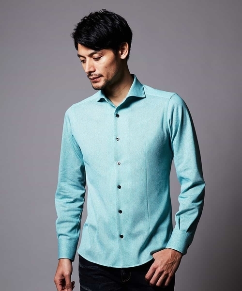 MICHEL KLEIN HOMME   （ミッシェルクランオム）の「シャツ（ハーリキンチェックラッセル）（シャツ/ブラウス・メンズ・ホワイト/ライトブルー・51/48/46）」の5枚目の写真