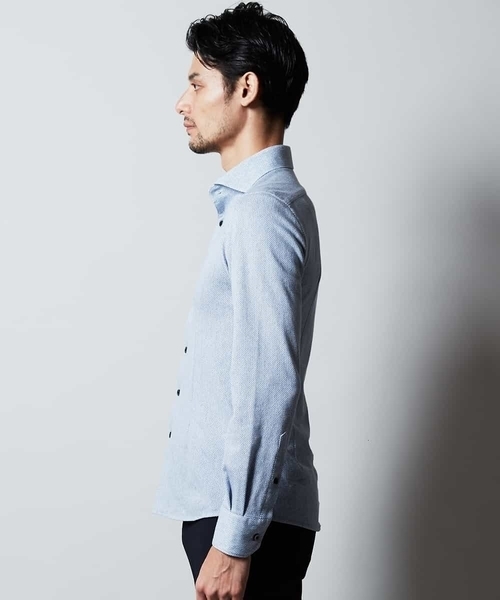 MICHEL KLEIN HOMME   （ミッシェルクランオム）の「シャツ（ハーリキンチェックラッセル）（シャツ/ブラウス・メンズ・ホワイト/ライトブルー・51/48/46）」の11枚目の写真
