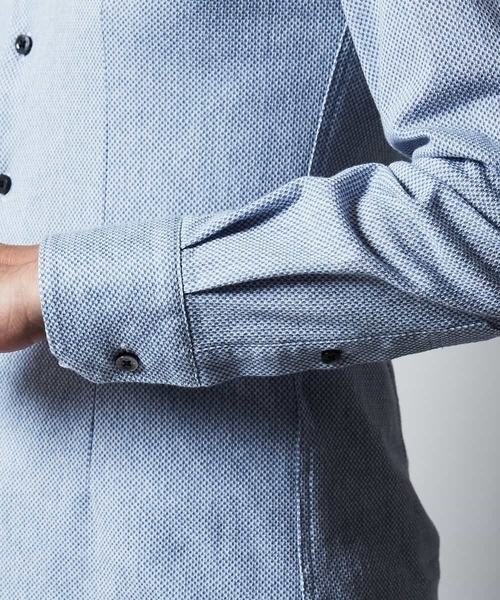 MICHEL KLEIN HOMME   （ミッシェルクランオム）の「シャツ（ハーリキンチェックラッセル）（シャツ/ブラウス・メンズ・ホワイト/ライトブルー・51/48/46）」の15枚目の写真