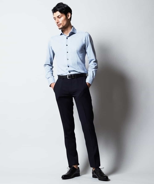 MICHEL KLEIN HOMME   （ミッシェルクランオム）の「シャツ（ハーリキンチェックラッセル）（シャツ/ブラウス・メンズ・ホワイト/ライトブルー・51/48/46）」の19枚目の写真