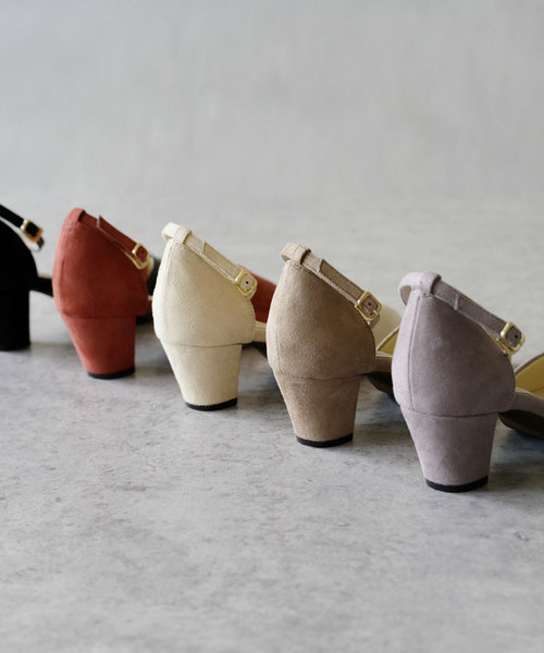 menue(メヌエ)の「アンクルストラップ ポインテッドトゥ チャンキーヒール パンプス 5cmヒール(パンプス・レディース・ブラック/アイボリー/レッド/ラベンダー/ブラック系その他/チェック/ダークベージュ/シルバー/ナチュラル・22.5cm/23.5cm/24.5cm/25.5cm/23.0cm/24.0cm/25.0cm/26.0cm/21.5cm/22.0cm)」の10枚目の写真