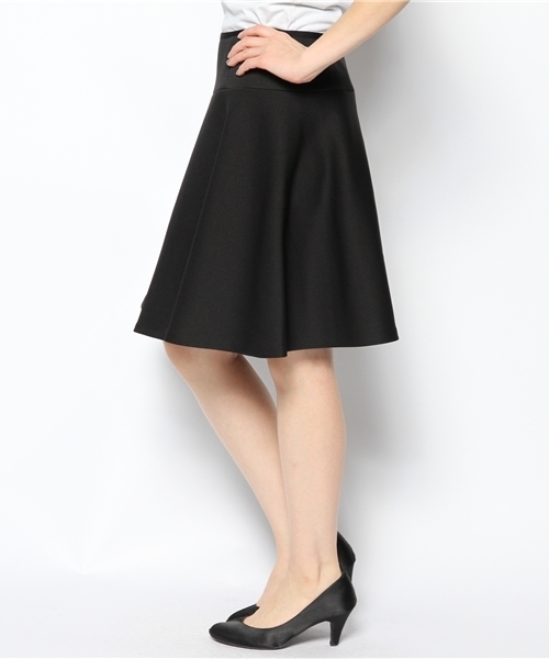 Demi-Luxe BEAMS（デミルクス ビームス）の「○Demi-Luxe BEAMS / ジャージーフレアスカート（スカート・レディース・オフホワイト/ブラック・36/38）」の3枚目の写真