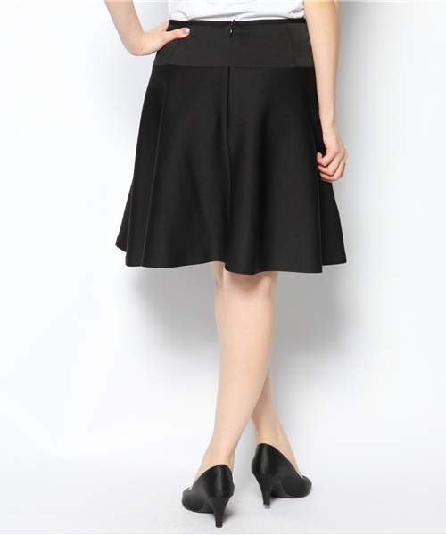 Demi-Luxe BEAMS（デミルクス ビームス）の「○Demi-Luxe BEAMS / ジャージーフレアスカート（スカート・レディース・オフホワイト/ブラック・36/38）」の4枚目の写真