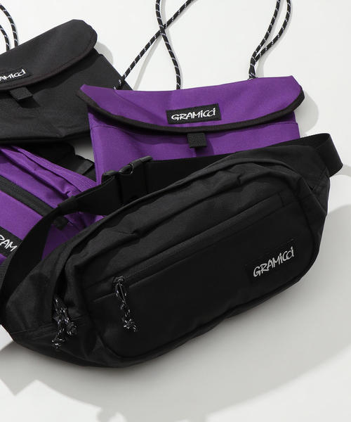 Gramicci（グラミチ）の「Gramicci(グラミチ)別注ナイロンボディバッグ（ボディバッグ/ウエストポーチ・メンズ・パープル/ブラック・FREE）」の2枚目の写真
