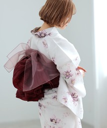 Dita 浴衣 ピンク 桃季の勿忘草 2025 浴衣5点セット(ゆかた・帯・下駄・着付けマニュアル