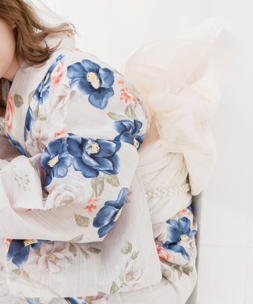 ゆかた姿を引き立てる。ふんわりオーガンジーへこ帯 選べる5色【K