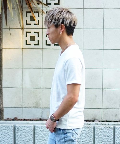 GOSTAR DE FUGA（ゴスタール ジフーガ）の「スラブパイル半袖Tシャツ/半袖カットソー（Tシャツ/カットソー・メンズ・ホワイト/ネイビー/ミックスグレー・M/L）」の12枚目の写真