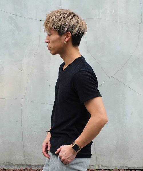 GOSTAR DE FUGA（ゴスタール ジフーガ）の「スラブパイル半袖Tシャツ/半袖カットソー（Tシャツ/カットソー・メンズ・ホワイト/ネイビー/ミックスグレー・M/L）」の9枚目の写真