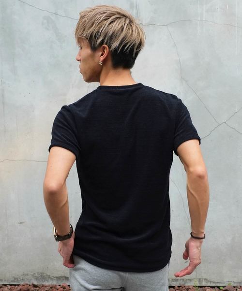 GOSTAR DE FUGA（ゴスタール ジフーガ）の「スラブパイル半袖Tシャツ/半袖カットソー（Tシャツ/カットソー・メンズ・ホワイト/ネイビー/ミックスグレー・M/L）」の8枚目の写真