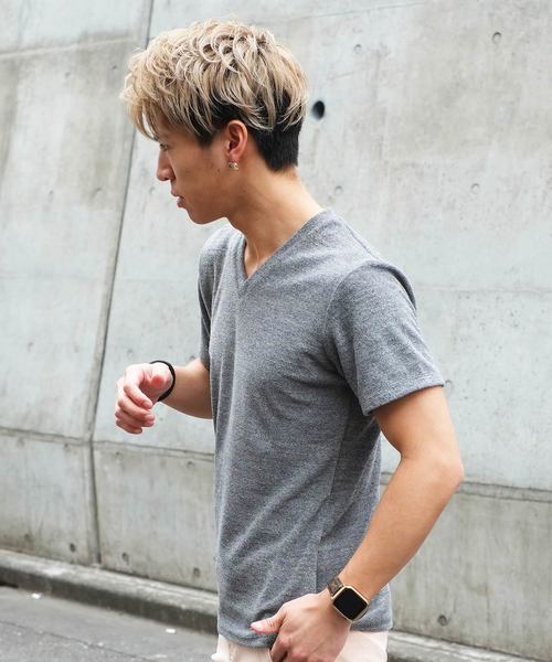 GOSTAR DE FUGA（ゴスタール ジフーガ）の「スラブパイル半袖Tシャツ/半袖カットソー（Tシャツ/カットソー・メンズ・ホワイト/ネイビー/ミックスグレー・M/L）」の13枚目の写真