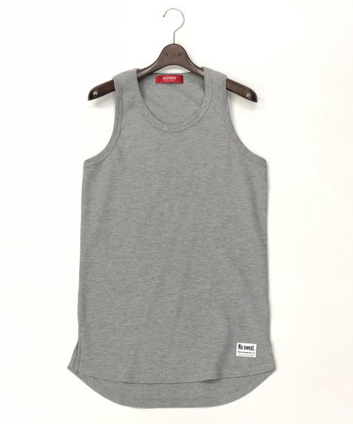 A.S.M(エーエスエム)の「【No Sweat.(ノースウェット.)×ADMIX_Japanコラボ】TCワッフル/ロング丈 タンクトップ(蛍光カラー)(タンクトップ・メンズ・クリアグリーン/クリアイエロー/オレンジ/ホワイト/ブラック/グレー・48/50)」の3枚目の写真
