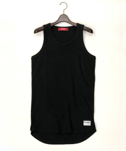 A.S.M(エーエスエム)の「【No Sweat.(ノースウェット.)×ADMIX_Japanコラボ】TCワッフル/ロング丈 タンクトップ(蛍光カラー)(タンクトップ・メンズ・クリアグリーン/クリアイエロー/オレンジ/ホワイト/ブラック/グレー・48/50)」の2枚目の写真