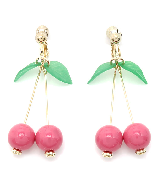 WEGO（ウィゴー）の「WEGO/ミニさくらんぼイヤリング（イヤリング・レディース・ホワイト/ピンク/レッド/その他1・FREE）」の3枚目の写真